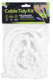 (image for) BENROSS CABLE TIDY KIT WHITE - 2M