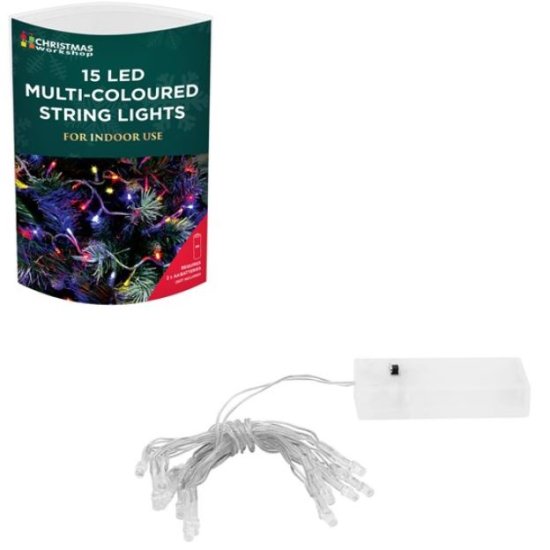 (image for) XMAS LED MULTI/COL STRING LIGH - 15S