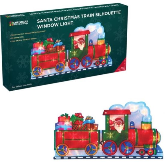 (image for) SANTA ON TRAIN WINDOW LIGHT - 24X45C