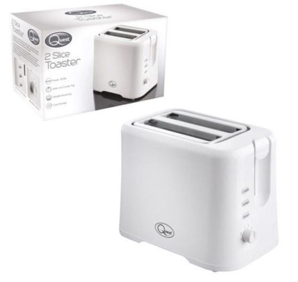 (image for) QUEST 2 SLICE TOASTER WHITE