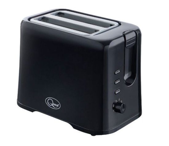 (image for) QUEST 2 SLICE TOASTER BLACK - 870W