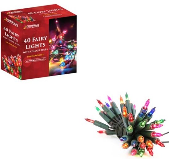 (image for) XMAS FAIRY LIGHT/COLOUR BULBS - 40S