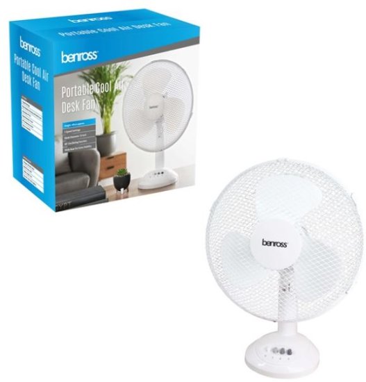 (image for) BENROSS DESK FAN 12\" - STD