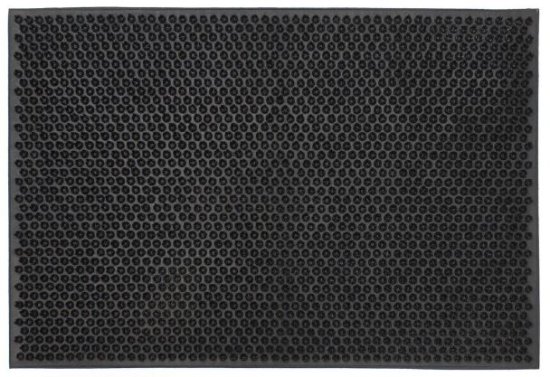 (image for) JVL BLACK RUBBER CONDOR MAT - 45X75