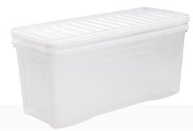 (image for) CRYSTAL STORAGE BOX+LID CLEAR - 133L