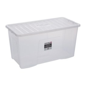 (image for) CRYSTAL STORAGE BOX+LID CLEAR - 110L
