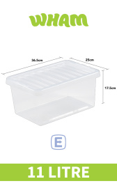 (image for) WHAM CRYSTAL STORAGE BOX & LID - 11L