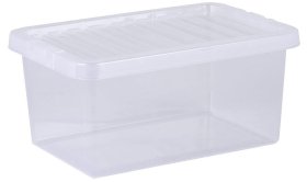 (image for) CRYSTAL STORAGE BOX+LID CLEAR - 11L