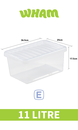 (image for) WHAM CRYSTAL STORAGE BOX & LID - 11L