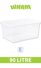 (image for) WHAM CRYSTAL STORAGE BOX & LID - 90L