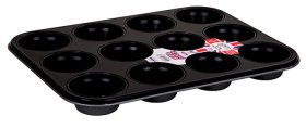 (image for) WHAM ESSE MUFFIN TIN 12CUP BLK - 35.5X3