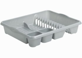 (image for) CASA DISH DRAINER SILVER - LARGE