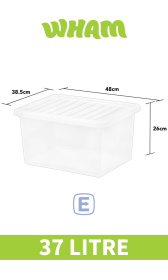 (image for) WHAM CRYSTAL STORAGE BOX & LID - 37L