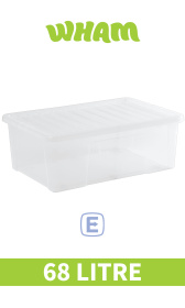 (image for) WHAM CRYSTAL STORAGE BOX & LID - 68L