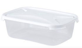 (image for) CLEAR RECT FOOD BOX+LID CLEAR - 1.6L
