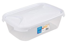 (image for) CLEAR RECT FOOD BOX+LID CLEAR - 1.6L