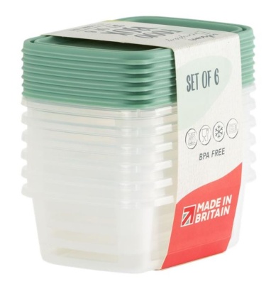 (image for) WHAM RECT FOOD BOX+LID BLUE 6S