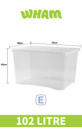 (image for) WHAM CRYSTAL STORAGE BOX & LID - 102L