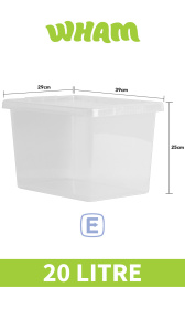 (image for) WHAM CRYSTAL STORAGE BOX & LID - 20L