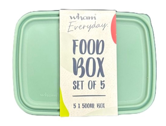 (image for) WHAM RECT FOOD BOX+LID BLUE 5S - 500ML