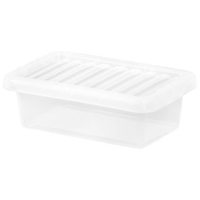 (image for) CRYSTAL STORAGE BOX+LID CLEAR - 4L