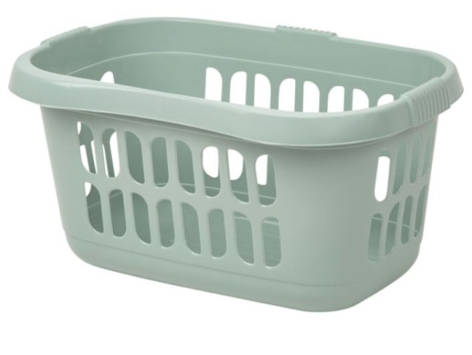 (image for) HIP LAUNDRY BASKET SILVER SAGE