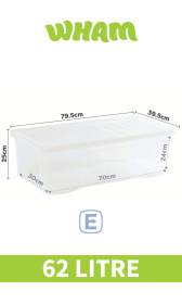 (image for) WHAM CRYSTAL STORAGE BOX & LID - 62L