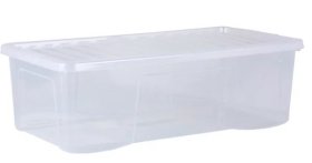 (image for) CRYSTAL STORAGE BOX+LID CLEAR - 62L