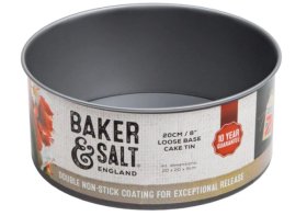 (image for) BAKER&SALT LOOSE BASE CAKE TIN - 20CM