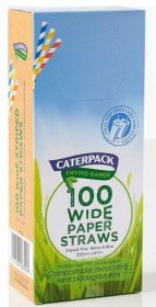 (image for) CATERPAC WIDE PAPER STRAWS ASS - 100S