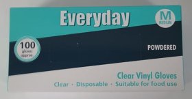 (image for) EVERYDAY CLEAR GLOVES POWDERED - MEDIUM