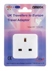 (image for) OME TRAVEL ADAPTOR 2PIN UK->EU - 21114L