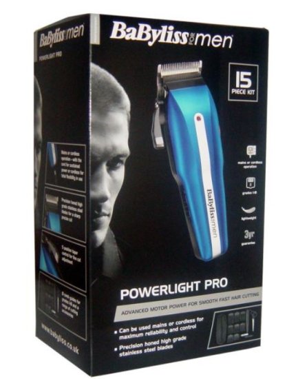 (image for) BABYLISS TRIMMER FOR MEN 15PC - 230V