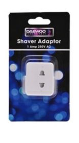 (image for) DAE SHAVER ADAPTOR WHI CARDED - 1AMP