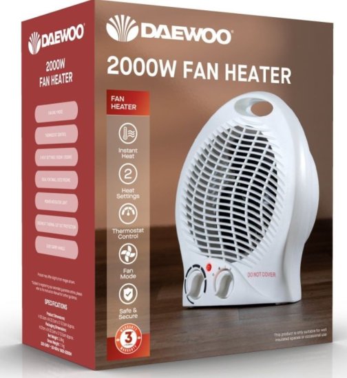 (image for) DAEWOO FAN HEATER UPRIGHT - 2000W