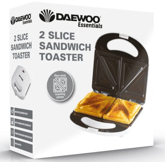 (image for) DAEWOO 2SLICE SANDWICH TOASTER - 750W