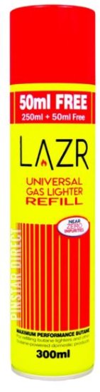 (image for) LAZR BUTANE REFILLS 250+50ML - 300ML