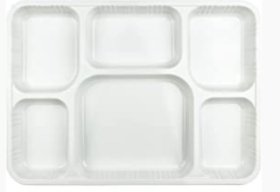 (image for) PLASTIC TRAY 6 COMPARTMENT H/D - 6COMPA