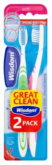 (image for) WISDOM BRUSH REGULAR PLUS TWIN - SOFT