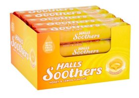 (image for) HALLS SOOTHERS HONEY & LEMON - 45G