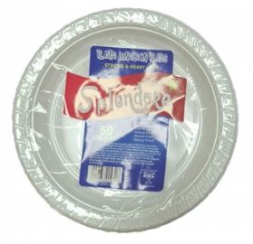 (image for) UDL PLASTIC PLATES LUNCHEON WH - 50S