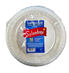 (image for) SPLEN PLASTIC PLATE CLEAR 50S - 10"