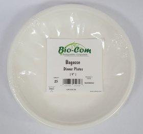(image for) UDL BAGASSE PLATE ROUND 25S - 9"