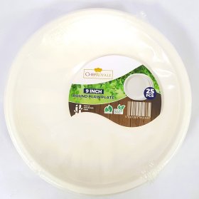 (image for) UDL BAGASSE PLATE ROUND 25S - 9"