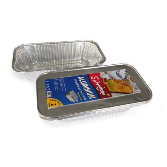 (image for) UDL FOIL LOAF CONTAIN+LID 2S - 5LB