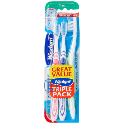 (image for) WISDOM TOOTHBRUSH REGULAR FRESH TRIPLE PACK - FIRM