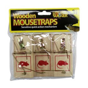 (image for) K/FISHER MOUSE TRAPS WOODEN - 3S