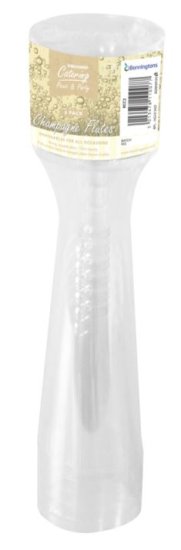 (image for) KINGFISHER CLEAR PLASTIC CHAMPAGNE FLUTES 6S