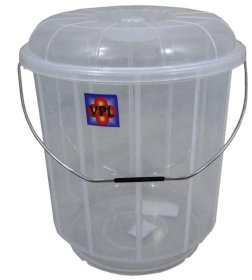 (image for) VPL PLASTIC BUCKET+LID CLEAR - 20L