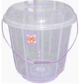 (image for) VPL PLASTIC BUCKET+LID CLEAR - 13L